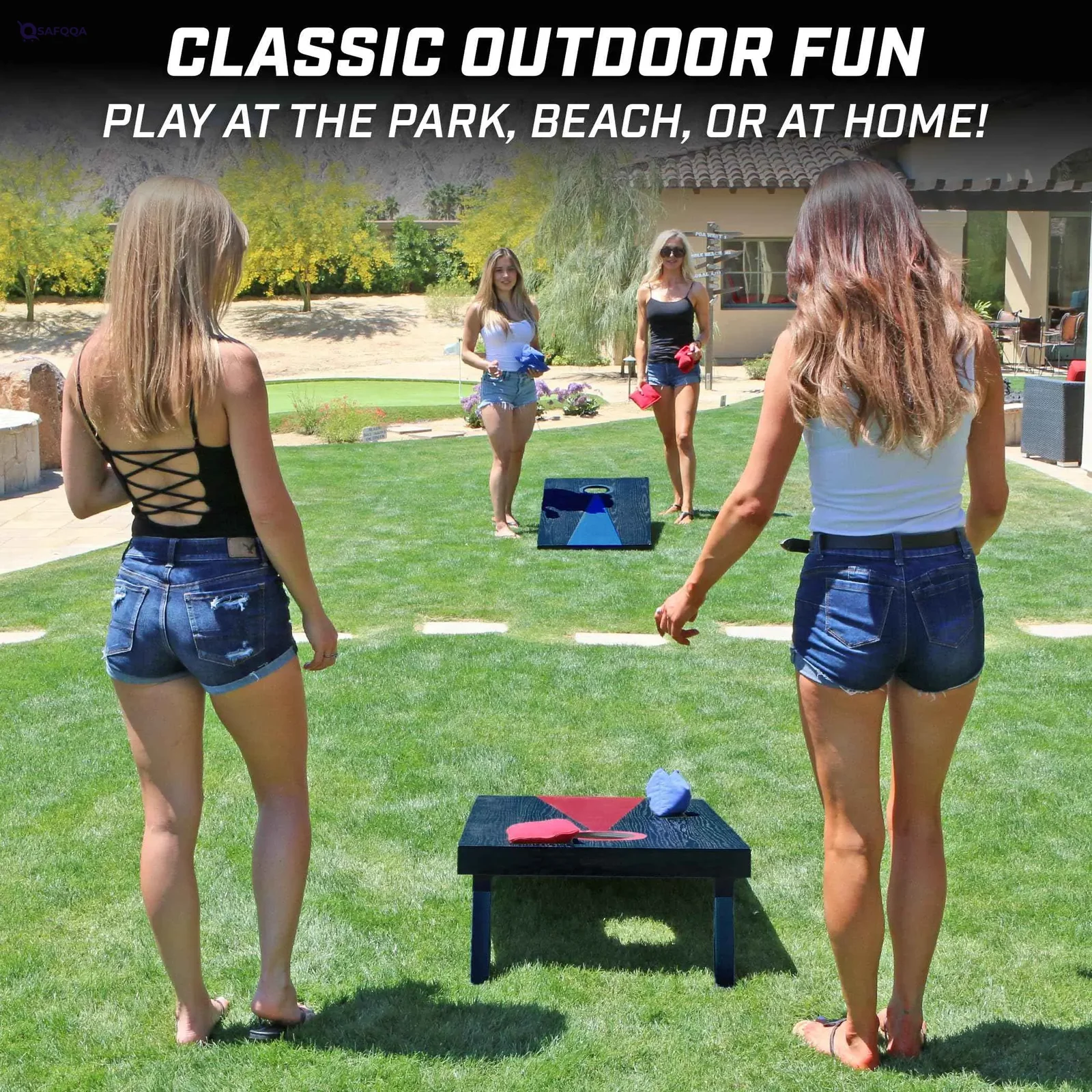 GoSports Full Cornhole Set – 2 Regulation 4x2 ft Boards for Authentic Backyard Game Play