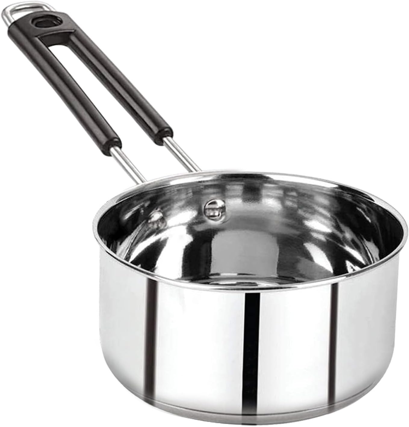 AADHIK Stainless Steel Saucepan 1.5L Induction & Gas Compatible Silver – Has Scratches
