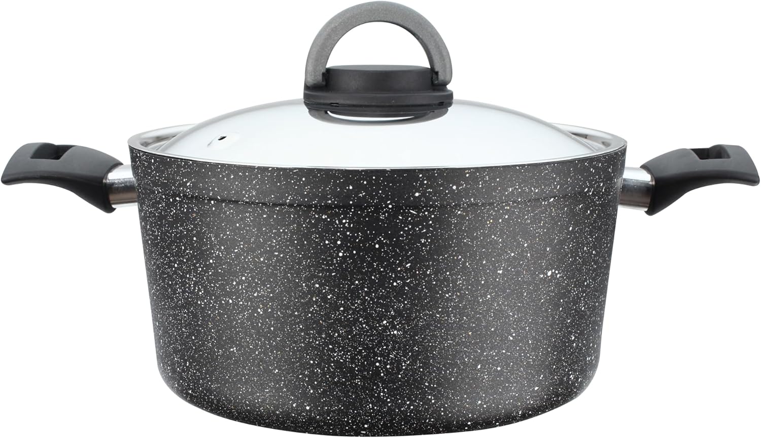 El Amal Elite Granite Pot 24 cm –Detachable Handles Non-Stick Cookware