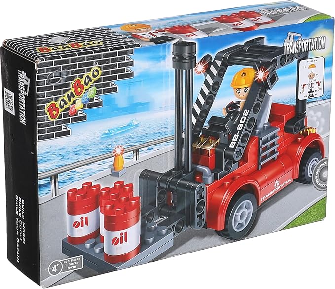 BanBao 8778 City Transport Forklift Building Set