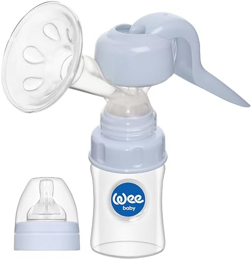 Wee Baby Manual Breast Pump with 20 Milk Storage Bags 200ml