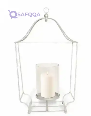 Modern Handmade Luxury Lantern Silver 20x19x54cm Damage Box
