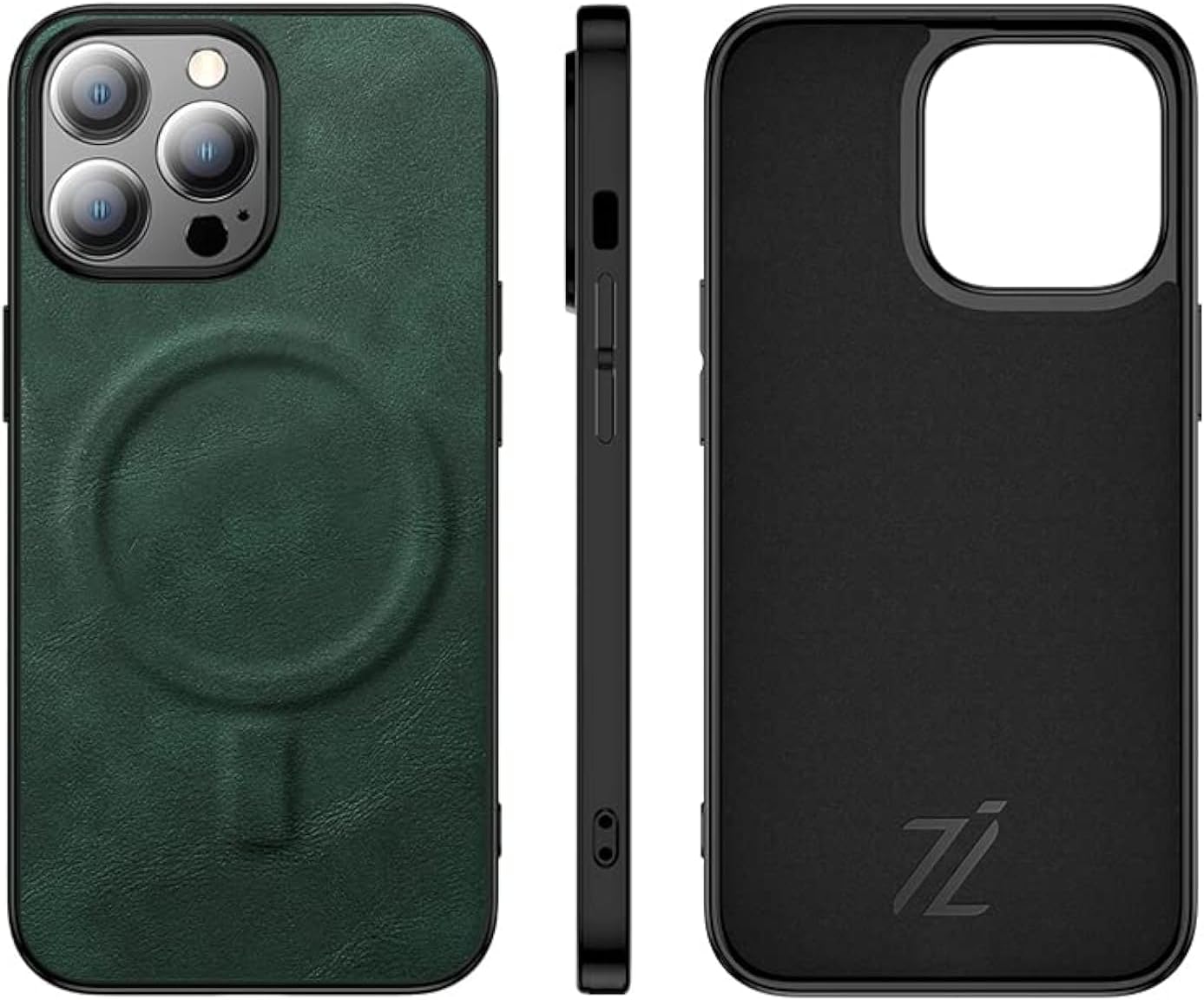 IZONE Magnetic Luxury Leather Case for iPhone – MagSafe Compatible