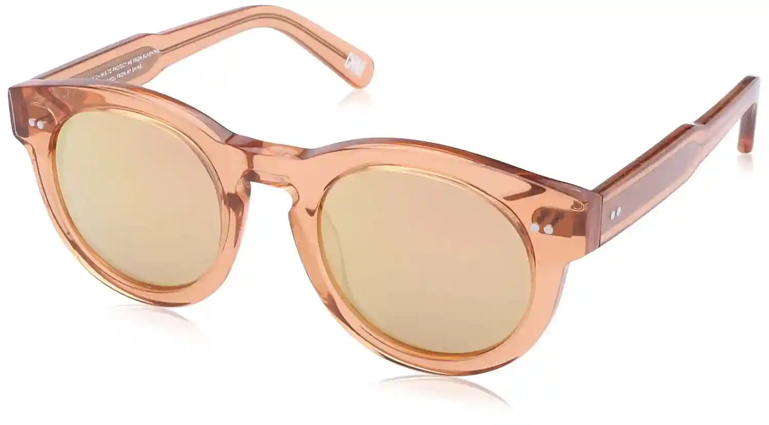 Chimi Women Panto Sunglasses Light Brown Lens Peach