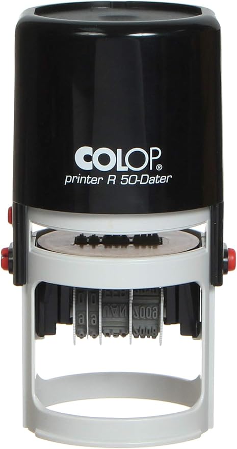 Colop Printer R50 English Round Date Stamp Office Use
